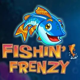 Fishin Frenzy slot logo by Blueprint Gaming at Bonuseria Casino