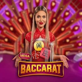 Mega Baccarat casino game by Pragmatic Play – featured logo at Bonuseria Casino