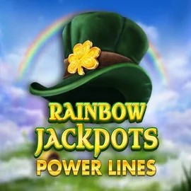 Rainbow Jackpots Power Lines slot logo by Red Tiger Gaming at Bonuseria Casino